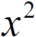 x²